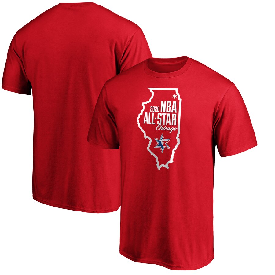 Men Fanatics Branded 2020 NBA AllStar Game Highlight Dunk TShirt  Red->nba t-shirts->Sports Accessory